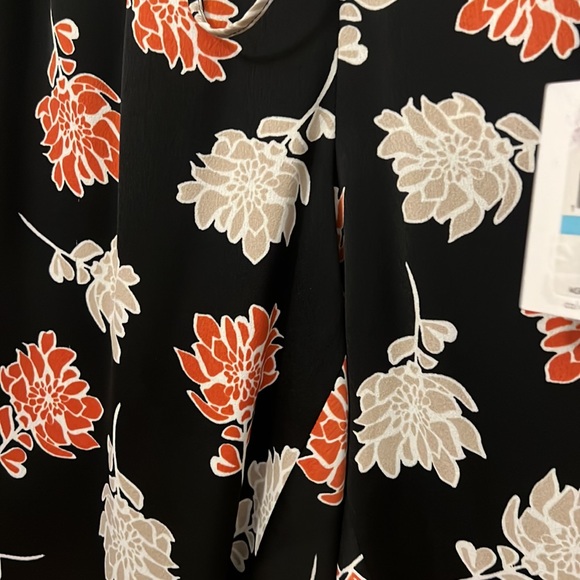 Calvin Klein black dark floral soft pull on pants 20W NWT workwear casual baggy - Picture 7 of 16